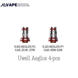 The Uwell Aeglos p1 Replacement Coils are only compatible with the Uwell Aeglos pods and pod kit. With 0.2ohm and 0.6ohm resistances